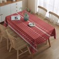 thumbnail image 2 of Red Christmas Pattern Rectangle Tablecloth 60"x84",Waterproof Polyester Rectangle Table Cloth, Wipeable Spillproof Polyester Tablecloth for Dining, Camping, Indoor and Outdoor, 2 of 5