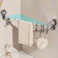 thumbnail image 4 of Corner Suction Towel Rack: Adjustable No Drill With hook Space-Saving Versatile, 4 of 12