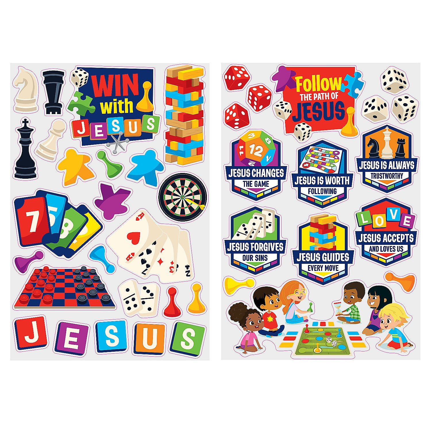 Fun Express Board Game VBS Window Clings - 40 Pc.