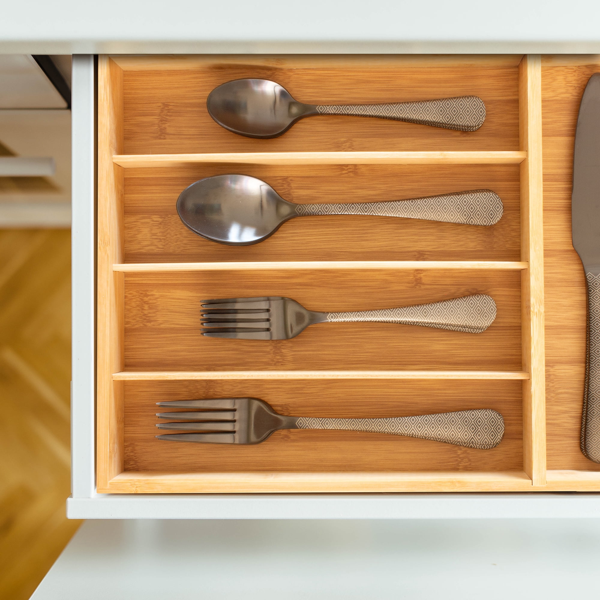 Totally Bamboo Flatware and Silverware Drawer Organizer