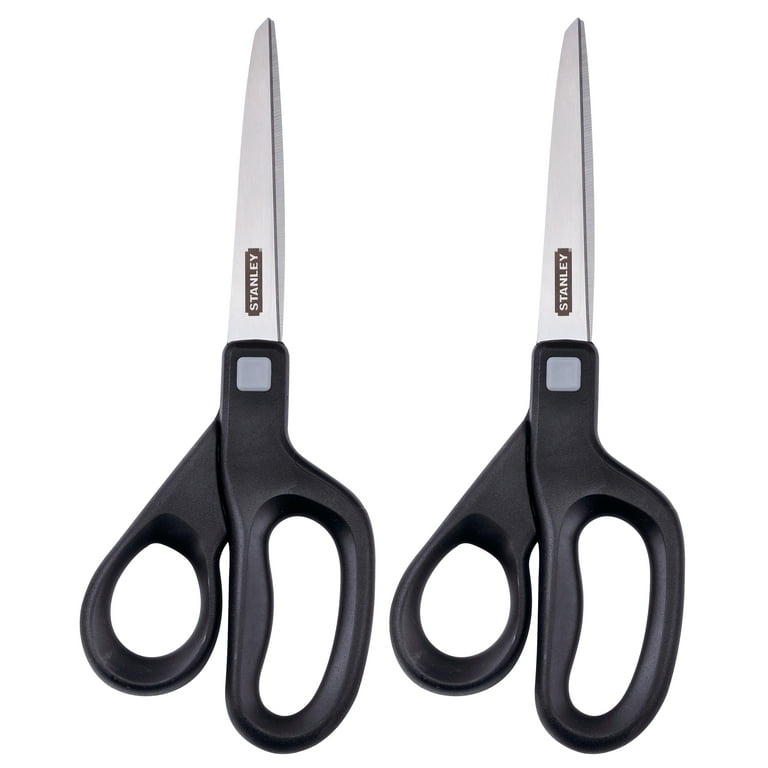  Stanley 8 Inch All-Purpose Scissor, 2 Pack, Black (SCI8ST-2PK)  : Tools & Home Improvement