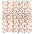 thumbnail image 3 of Ambesonne Cartoon Shower Curtain, Flowers and Stripes Clouds, 69"Wx70"L, Multicolor, 3 of 3
