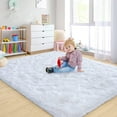 thumbnail image 3 of Andecor Ultra Soft Indoor Modern Area Rugs Fluffy Living Room Carpets for Children Bedroom Home Decor Nursery Rug, 4'X6',White, 3 of 7