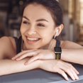 thumbnail image 3 of ZYX Breathable Sport Band for Apple Watch, Two-Tone Silicone Replacement Strap with Air Holes, Black/Rainbow, 49/44/45/46/42mm-Series 3 2 1, 3 of 6