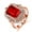 Red-rose gold, variant on Womens 5 CT Simulated Ruby Ring, Adjustable Platinum Plated Rectangular Red CZ Birthstone Rings (red)