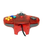 Transparent Red Replacement Controller for Nintendo N64 by Mars Devices