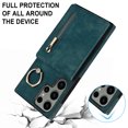 thumbnail image 5 of Nalacover for Samsung S20 Ultra, Wallet with RFID Credit Card Holder and Zipper Pocket,Drop Protection Flip Cover Ring Holder Kickstand with Double Magnetic Clasp for Samsung Galaxy S20 Ultra, Blue, 5 of 10
