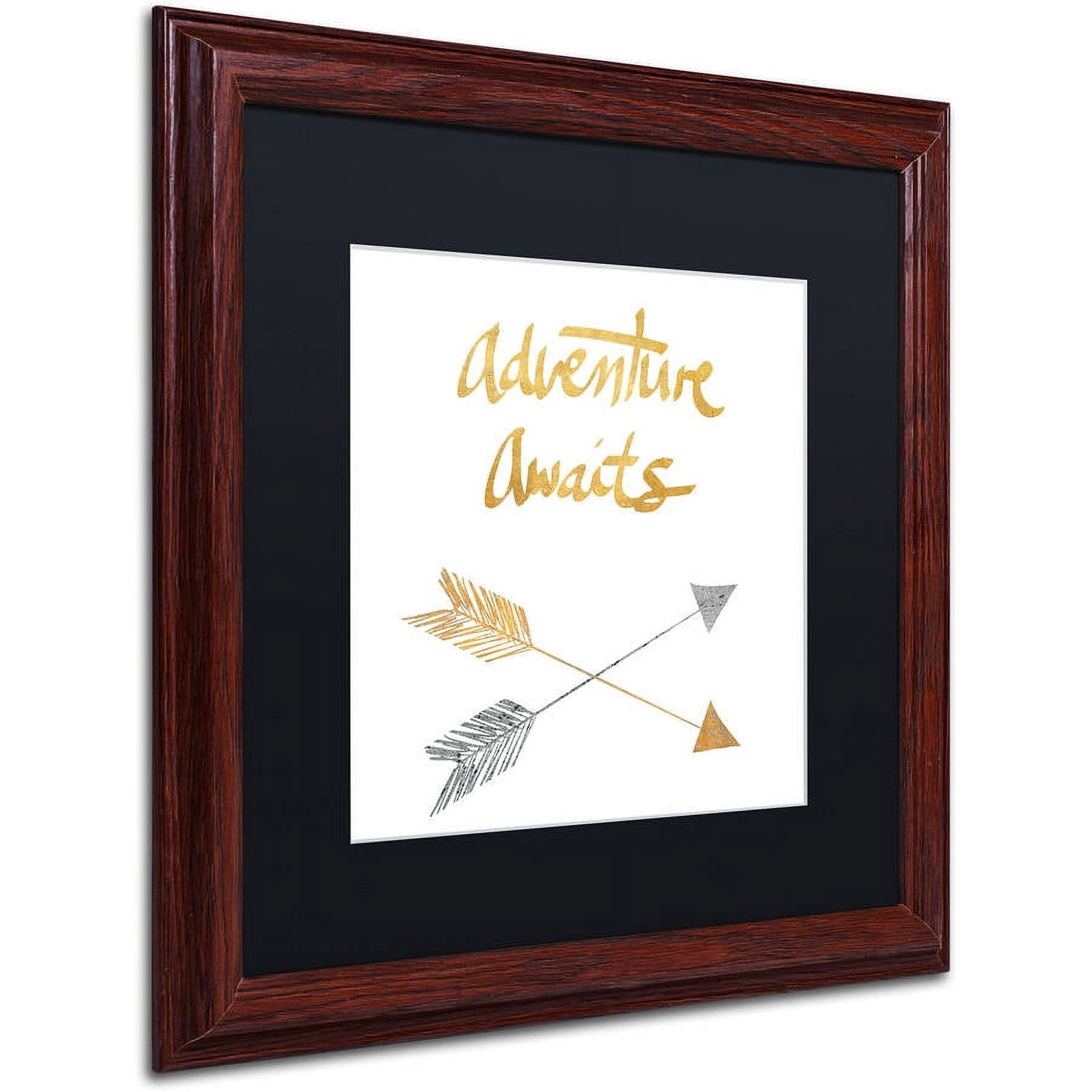 "Adventure Arrows" Canvas Art by Lisa Powell Braun, Black Matte, Wood Frame