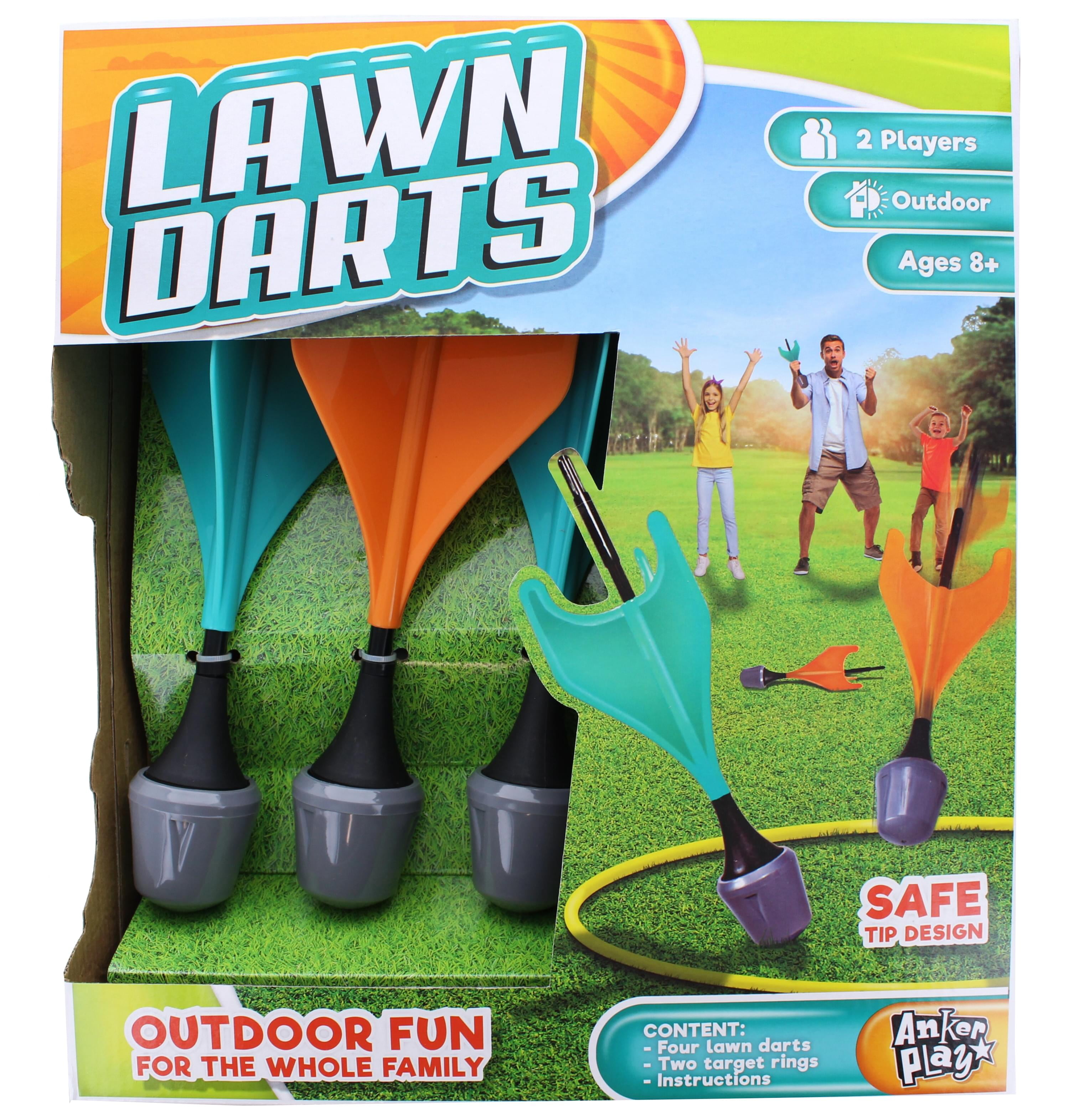 Outdoor Soft Tip Jarts Backyard Lawn Game for Kids 6 Pcs Dart Toss Set 