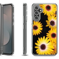 Shockproof Protective Phone Case Cover for Samsung Galaxy S25 FE, by OneToughShield - Yellow Flower
