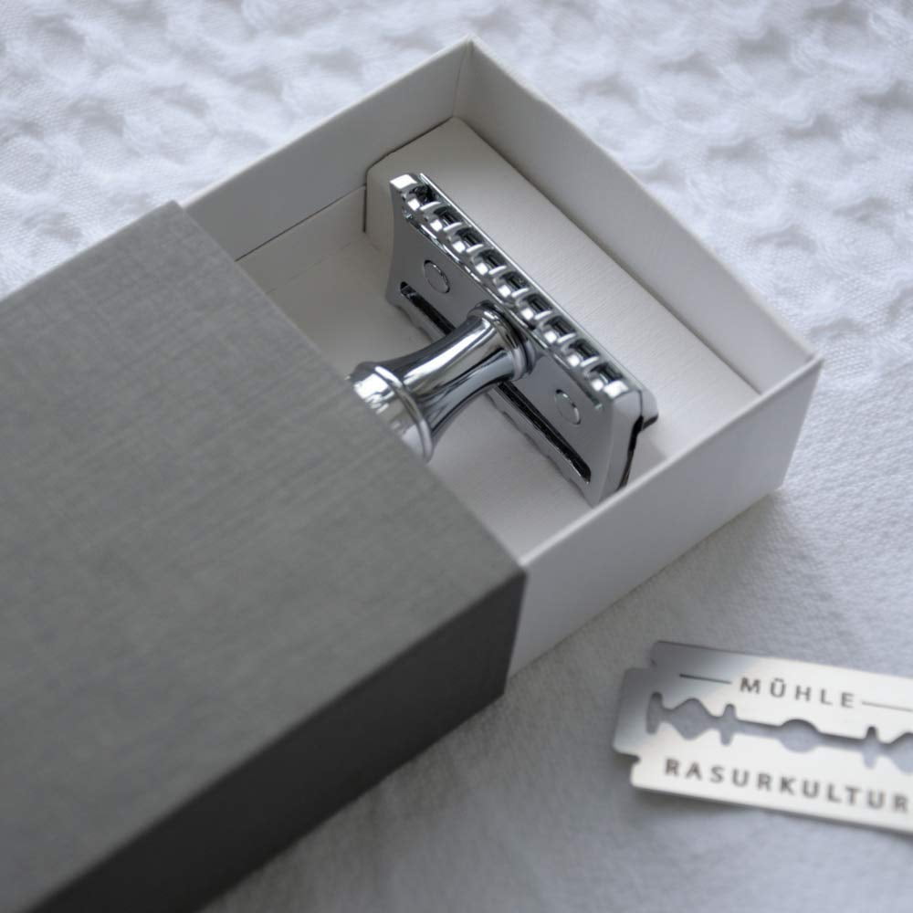 MÜHLE TRADITIONAL R41 Double Edge Safety Razor (Open Comb) For Men - Perfect for Every Day Use, Barbershop Quality Close Smooth Shave