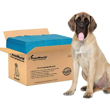 PetsWorld Mastiff s Massive Training Giant Pads  28x44 inch  100 Ct  XXXL Gigantic