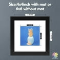 thumbnail image 3 of Mat Board Center 6x6 Wood Instagram Photo Frame with Mat for 4x4 Photo, Black, Pack of 4, 3 of 7
