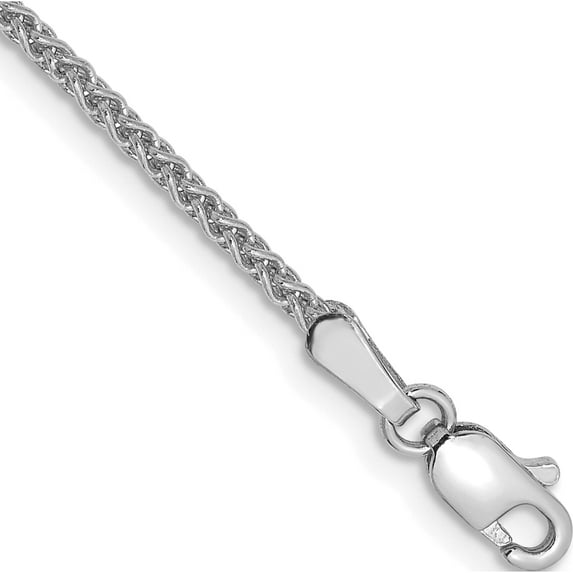 14K White Gold Wg 1.7mm Spiga Chain (8 X 1.7) Made In Peru pen121-8