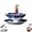 Blue and White Mark, variant on Umbrella Shape Ceramic Tea Strainer - Chinese Blue & White Porcelain Loose Leaf Tea Filter with Rotating Design, Multi-Purpose Tea Infuser for Gong Fu Tea & Coffee Brewing (Two-tone)