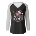 thumbnail image 3 of Women Blouses T Shirt Women Fashion Dress up Leggings Long Sweat Shirts Athletic Base Layer Dry Long Sleeve S Cool Shirts Sleeve Shirt Silk Three Quarter Tops Tunic Casual Black 2XL, 3 of 3