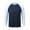 Navy, variant on Zylarhe Men T Shirts Men's Fashion Color Blocked Long Sleeved Sports T Shirt Men's Breathable Sports Top Tall Size T Shirts for Men