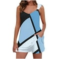 thumbnail image 1 of Camisola Tops para las Mujeres Cuello en V sin Mangas con Pantalones de Bolsillo, Pantalones de Mujer Casual para Primavera Verano, 1 of 7