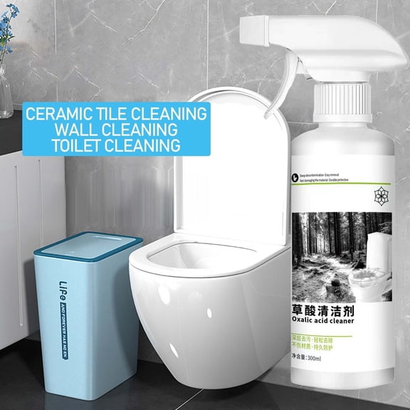Hxlamzoo 300ml Oxalic Acid Cleaner Spray Multi-Purpose Stain Remover for Kitchens Bathrooms Toilets, Highly Concentrated Formula for Limescale and Odor Removal, Ceramic Surface Cleaning Solution