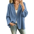 thumbnail image 2 of Xdegoge Cardigan Sweaters for Women Lightweight Open Front Casual Loose Fit 3/4 Sleeve Cover Up Tops Flowy Spring Summer Vacation Lounge Everyday Wear, 2 of 9