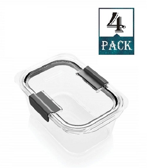 Rubbermaid Brilliance Food Storage Container Medium Deep 4.7 Cup (Pack