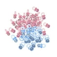 thumbnail image 3 of 100 Uds. de cuentas acrílicas para chupetes de bebé, suministros de recuerdos para fiestas, manualidades hechas a mano DIY, mesa de dispersión para Rosado azul, 3 of 8