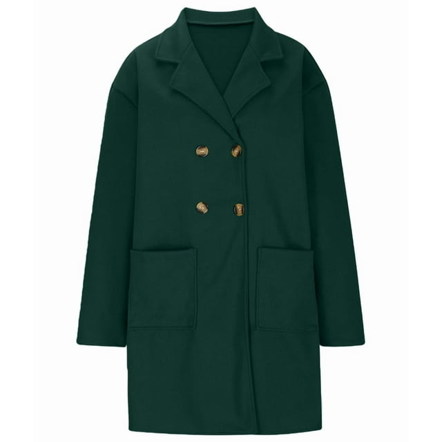Cardigan Long d'Automne pour Femmes, Veste en Tricot Tendance, Manteau Blazer Habillé, Vert P