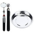 thumbnail image 1 of Magnetic Parts Tray Set, Rubber Coated Base Stainless Steel Magnetic Tool Bowl Prevent From Scratching Round Non   For Workshop, 1 of 8