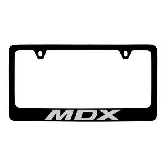 Acura MDX Black Powder Coated Metal License Plate Frame Holder
