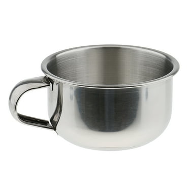 Men Stainless Steel Shaving Bowl - Durable Metal Mug For Shaving Soap & Cream