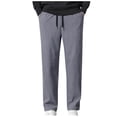 thumbnail image 4 of Sakmal Sweatpants Men's and Big Men's Fleece Lined Drawstring Open Bottom Slim Straight Leg Pants Spring Gray Lihtweight Sweatpants for Men 3XL, 4 of 4