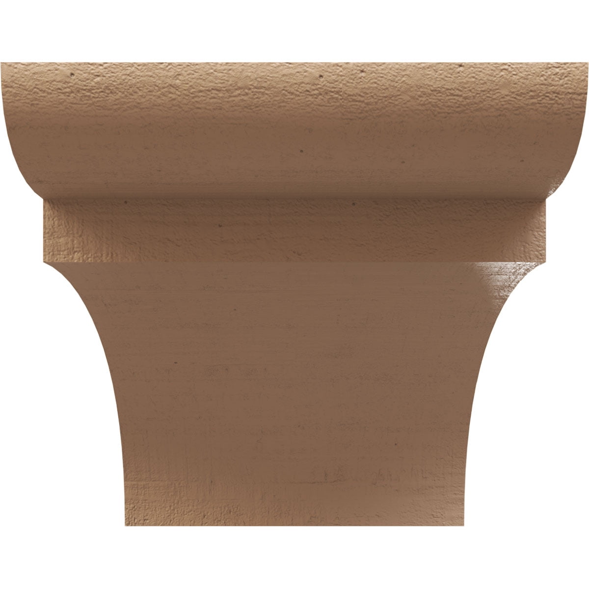 8"W x 16"D x 8"H Wide Yorktown Rough Cedar Woodgrain TimberThane Corbel, Primed Tan