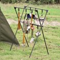 thumbnail image 1 of Organizador de plegable para exteriores, poste de almacenamiento de cubiertos, linterna multifunción, estante colgante para parrilla shamjiam Perchero colgante para picnic, 1 of 9