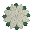 thumbnail image 3 of Mantel Individual Navideño, Mantel De Lino Con Bordado De Flores Para Cena, Para Cafetería, Hotel, Cocina, Blanco, 40cm Blanco 40cm Macarena Mantel individual, 3 of 8