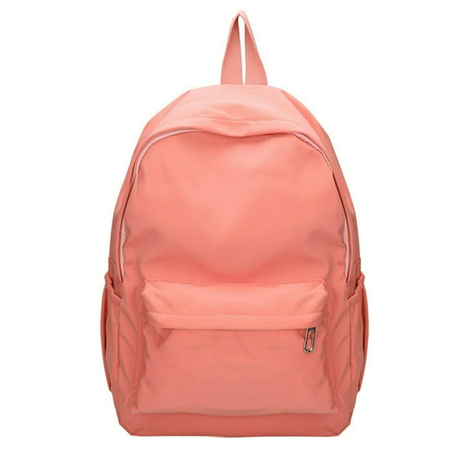Preppy Style Étudiants Sac à Dos Femmes Couleur Unie Grands Sacs à Main (Noir)