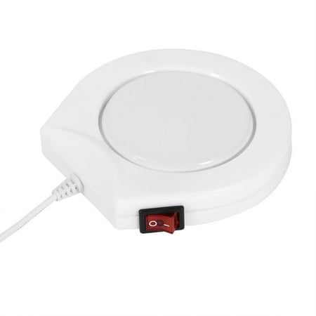 

WALFRONT Electric Powered Cup Warmer Heater Pad Coffee Tea Milk Mug US Plug 110V White