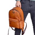 thumbnail image 5 of Mochila Cuero de vaca Real Natural para hombre, bolsa de viaje al aire libre para ocio diario, mochila escolar de gran capacidad para niños, mochilas de moda para hombre, 5 of 5