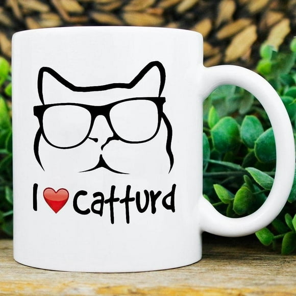 I Love Catturd Mug for Cat Lovers Mug Coffee Mug Tea Cup Custom Size 11oz 15oz