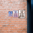 thumbnail image 3 of Portrait Round Plus Please Flush The Toilet And Wash Your Hands Door or Wall Sign | Colorful Business Signage (Pastel Purple) - Medium, 3 of 7