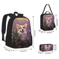 thumbnail image 2 of Balery Dog in Lavender Flowers Mochila Escolar 3 en 1 para Niños - Mochila Resistente con Lonchera Térmica y Estuche - Mochila Escolar para Niños y Niñas, 2 of 7