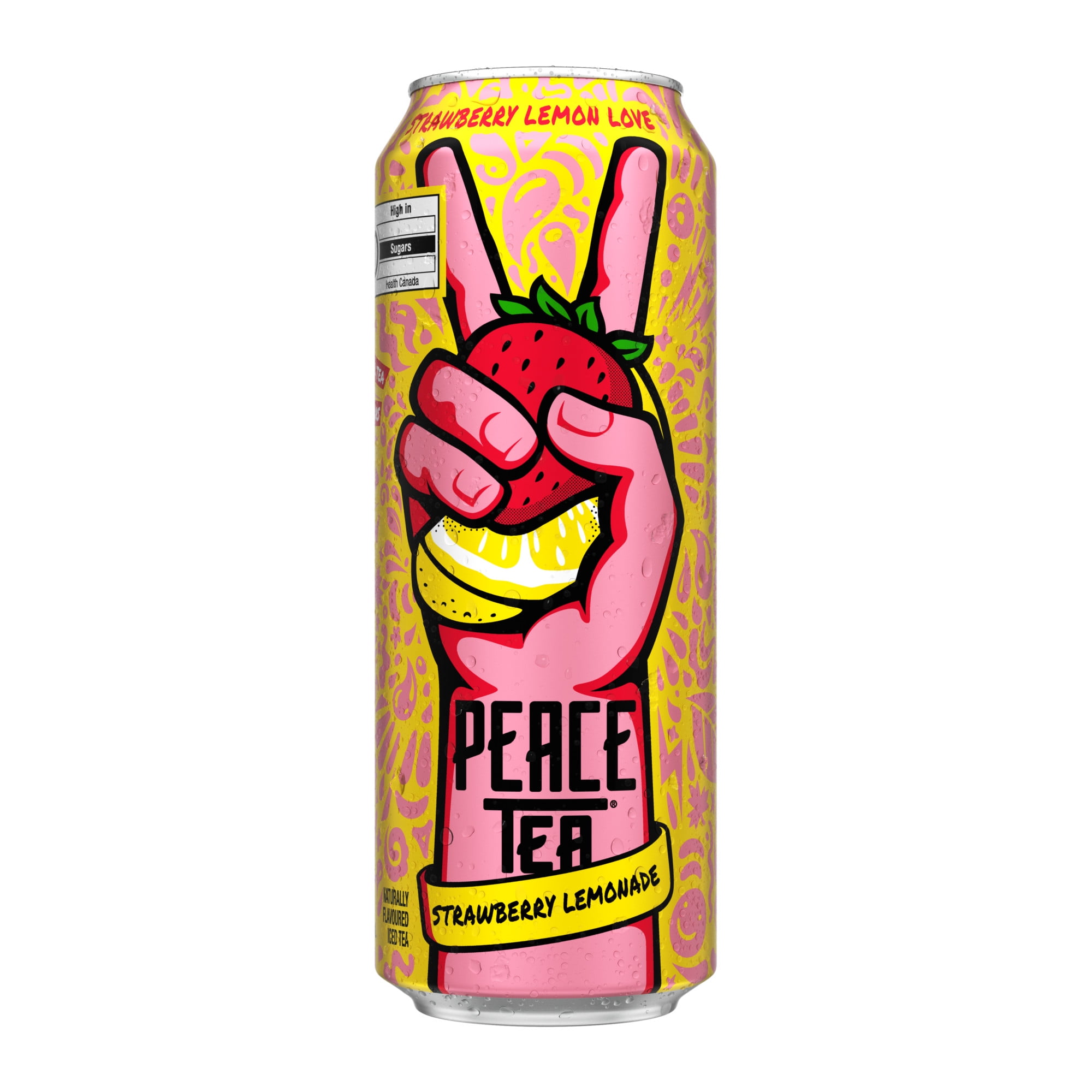 Peace Tea Strawberry Lemon Love Can, 695 mL, 695mL