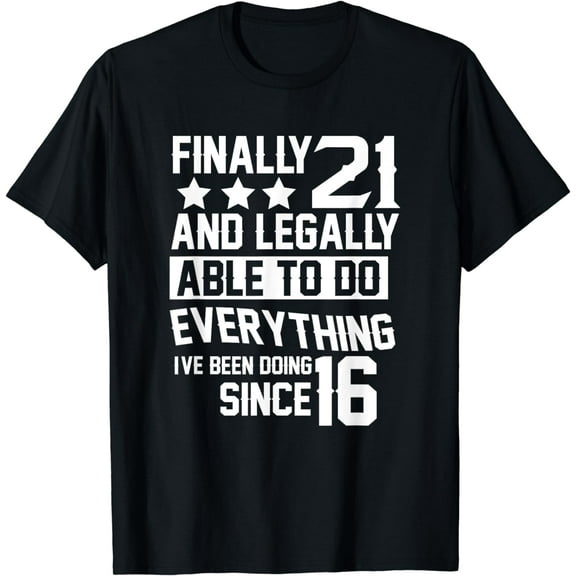 21 Years Old - 21st Birthday T-Shirt