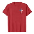thumbnail image 6 of Leey-World 4th Of July Tee Shirts for Women 250 Anniversary USA 250th US Flag Patriotic 4th of July T-Shirt(Red,3XL), 6 of 9