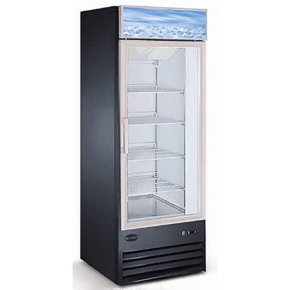 Heavy Duty Commercial 13 cu ft Glass (1 Door) Merchandiser Freezer with Swing Door