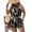 White, variant on Women's Halter Neck Floral Print Romper Casual Summer Tie Back Shorts Jumpsuit