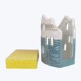 thumbnail image 2 of Casual Provincial Kitchen Sponge Holder with Sponge Blue and White Ceramic, 2 of 2