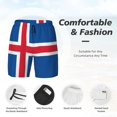 thumbnail image 3 of Mens Iceland Flag 2 in 1 Quick Dry Swim Trunks with Compression Liner Beach Shorts, 3 of 6