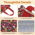 thumbnail image 4 of Pioneer Flower Floral Print Pattern Insulated Lunch Bag for Women & Adults,Large Portable Soft Cooler Lunch Bag,Thermal Food Storage Tote with Pearl Cotton,8.66L,8.75x5.75x9.5 Inch, 4 of 6