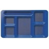 Cambro 2x2 Polycarbonate 6-Compartment Cafeteria Trays 24PK Navy Blue 1596CW-186