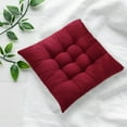 thumbnail image 3 of Qocolhg Square Floor Seating Cushions, Solid Color Frosted Chair Seat Cushion Thicken Portable Velvet Floor Pillow Cushion for Yoga Living Room Bedroom Home Decor, Clearance, Red, 3 of 7